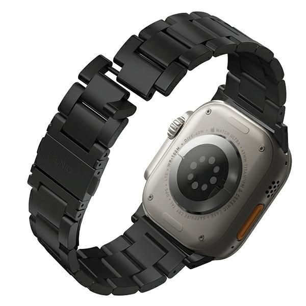 Tagakaaned UNIQ Uniq Osta Strap Case for Apple Watch 42/44/45/ 49mm Series 1/2/3/4/5/6/7/8/SE/SE2/Ultra Stainless Steel - Black