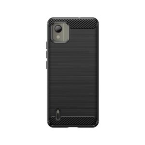 Aizmugurējais vāciņš Hurtel  Carbon Case silicone case for Nokia C110 - black 