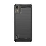 Nugarėlės dėklai Hurtel - Silicone Carbon Case for Nokia C12/Nokia C12 Pro/Nokia C12 Plus - black 