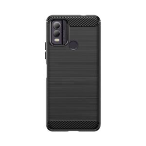 Aizmugurējais vāciņš Hurtel  Carbon Case silicone case for Nokia C22 - black 