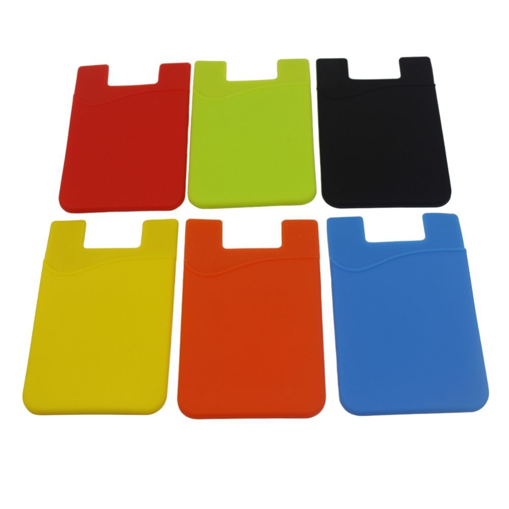 Nugarėlės dėklai Hurtel Self-adhesive card case for the back of the phone - red