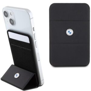 Nugarėlės dėklai BMW  BMW Wallet Card Slot Stand Case BMWCSMRSK Case - black MagSafe Signature Collection 