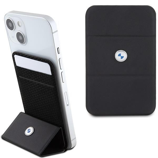 Back panel cover BMW BMW Wallet Card Slot Stand Case BMWCSMRSK Case - black MagSafe Signature Collection