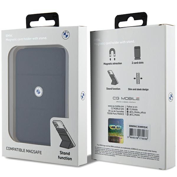 Back panel cover BMW BMW Wallet Card Slot Stand Case BMWCSMRSK Case - black MagSafe Signature Collection