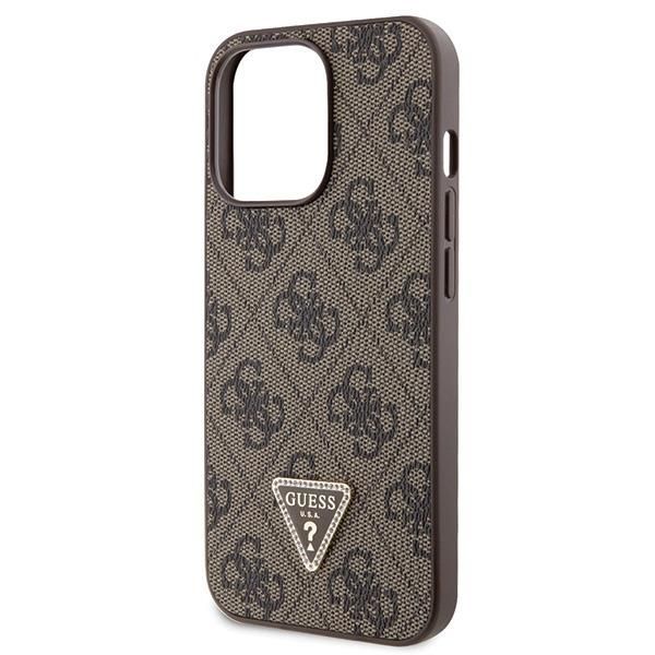 Aizmugurējais vāciņš Guess Guess GUHCP13LP4TDSCPW Case for iPhone 13 Pro / 13 - Brown Crossbody 4G Metal Logo
