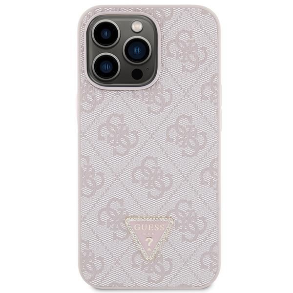 Tagakaaned Guess Guess GUHCP13XP4TDSCPP case for iPhone 13 Pro Max 6.7" - pink Crossbody 4G Metal Logo