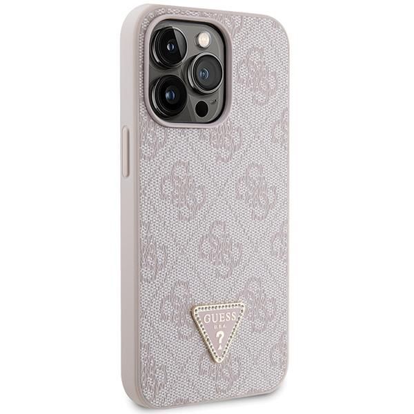 Tagakaaned Guess Guess GUHCP13XP4TDSCPP case for iPhone 13 Pro Max 6.7" - pink Crossbody 4G Metal Logo