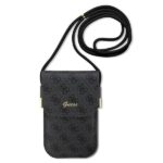 Back panel cover Guess  Guess 4G Metal Script Logo handbag - black 