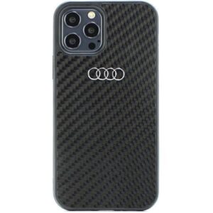 Aizmugurējais vāciņš Audi  Audi Carbon Fiber iPhone 12/12 Pro 6.1" black/black hardcase AU-TPUPCIP12P-R8/D2-BK