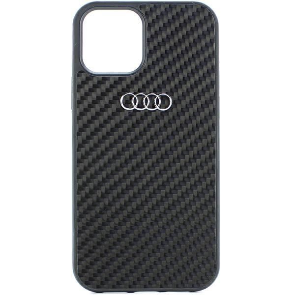 Back panel cover Audi Audi Carbon Fiber iPhone 12/12 Pro 6.1" black/black hardcase AU-TPUPCIP12P-R8/D2-BK