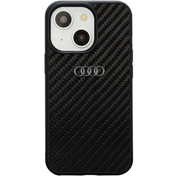 Aizmugurējais vāciņš Audi Audi Carbon Fiber iPhone 14 6.1" black/black hardcase AU-TPUPPCIP14-R8/D2-BK
