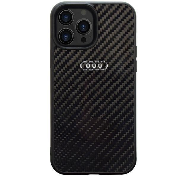 Aizmugurējais vāciņš Audi Audi Carbon Fiber iPhone 14 Pro 6.1" black/black hardcase AU-TPUPCIP14P-R8/D2-BK
