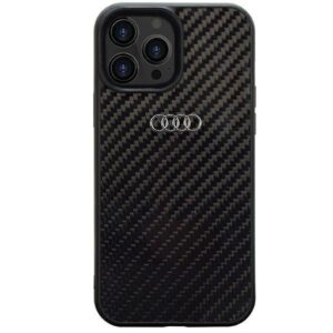 Aizmugurējais vāciņš Audi  Audi Carbon Fiber iPhone 14 Pro Max 6.7" black/black hardcase AU-TPUPCIP14PM-R8/D2-BK