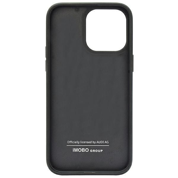 Back panel cover Audi Audi Carbon Fiber Stripe iPhone 14 Pro 6.1" black/black hardcase AUS-TPUPCIP14P-R8/D1-BK