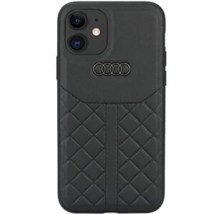 Aizmugurējais vāciņš Audi  Audi Genuine Leather iPhone 12/12 Pro 6.1" black/black hardcase AU-TPUPCIP12P-Q8/D1-BK