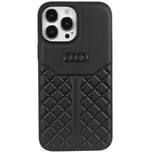 Aizmugurējais vāciņš Audi  Audi Genuine Leather iPhone 13 Pro / 13 6.1" black/black hardcase AU-TPUPCIP13P-Q8/D1-BK