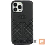 Aizmugurējais vāciņš Audi  Audi Genuine Leather iPhone 13 Pro Max 6.7" black/black hardcase AU-TPUPPCIP13PM-Q8/D1-BK