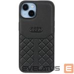 Back panel cover Audi  Audi Genuine Leather iPhone 14 6.1" black/black hardcase AU-TPUPPCIP14-Q8/D1-BK