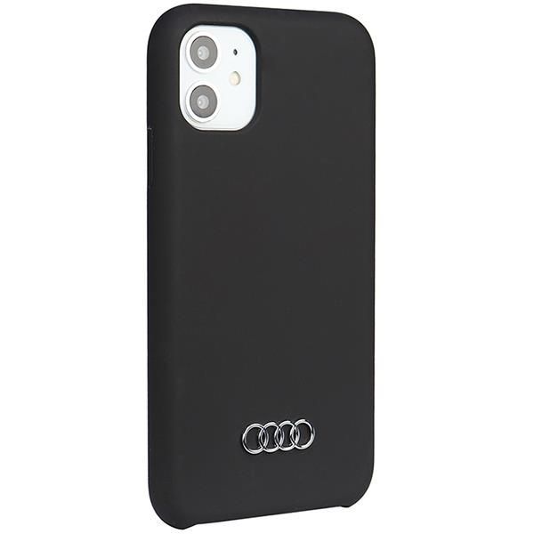 Back panel cover Audi Audi Silicone Case iPhone 12/12 Pro 6.1" black/black hardcase AU-LSRIP12P-Q3/D1-BK