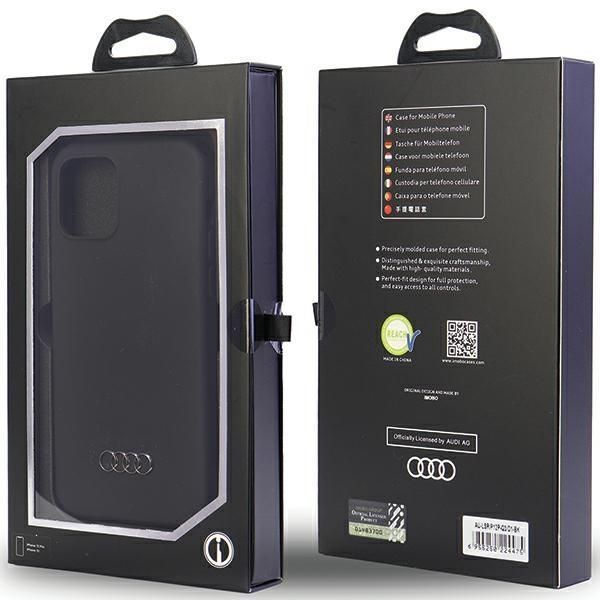 Back panel cover Audi Audi Silicone Case iPhone 12/12 Pro 6.1" black/black hardcase AU-LSRIP12P-Q3/D1-BK