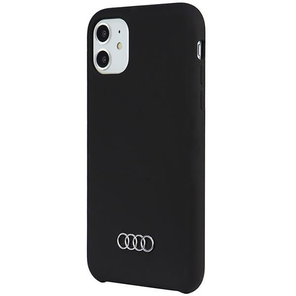 Back panel cover Audi Audi Silicone Case iPhone 12/12 Pro 6.1" black/black hardcase AU-LSRIP12P-Q3/D1-BK