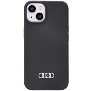 Aizmugurējais vāciņš Audi  Audi Silicone Case iPhone 14 6.1" black/black hardcase AU-LSRIP14-Q3/D1-BK