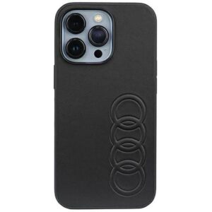 Aizmugurējais vāciņš Audi  Audi Synthetic Leather iPhone 13 Pro / 13 6.1" black/black hardcase AU-TPUPCIP13P-TT/D1-BK