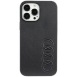 Nugarėlės dėklai Audi  Audi Synthetic Leather iPhone 13 Pro Max 6.7" black/black hardcase AU-TPUPPCIP13PM-TT/D1-BK