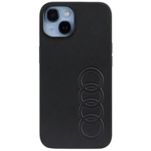 Aizmugurējais vāciņš Audi  Audi Synthetic Leather iPhone 14 6.1" black/black hardcase AU-TPUPPCIP14-TT/D1-BK