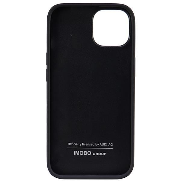 Back panel cover Audi Audi Synthetic Leather iPhone 14 6.1" black/black hardcase AU-TPUPPCIP14-TT/D1-BK