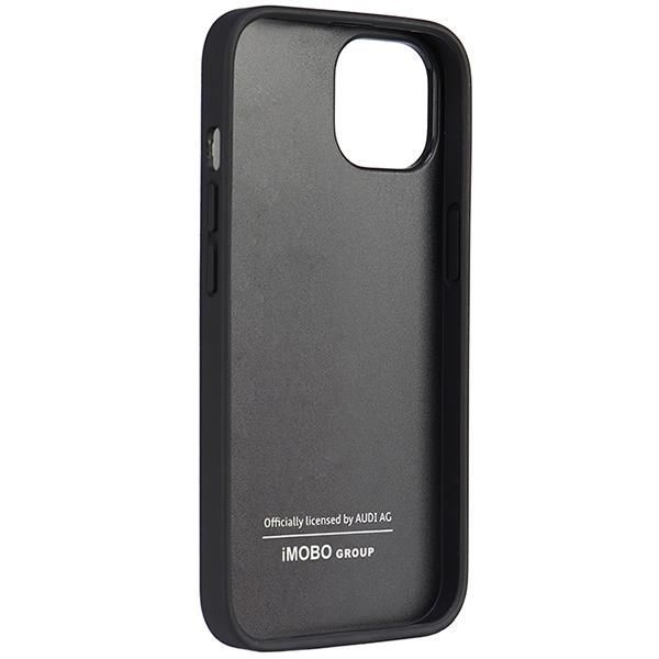 Back panel cover Audi Audi Synthetic Leather iPhone 14 6.1" black/black hardcase AU-TPUPPCIP14-TT/D1-BK