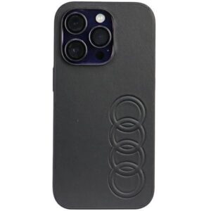 Aizmugurējais vāciņš Audi  Audi Synthetic Leather iPhone 14 Pro 6.1" black/black hardcase AU-TPUPPCIP14P-TT/D1-BK