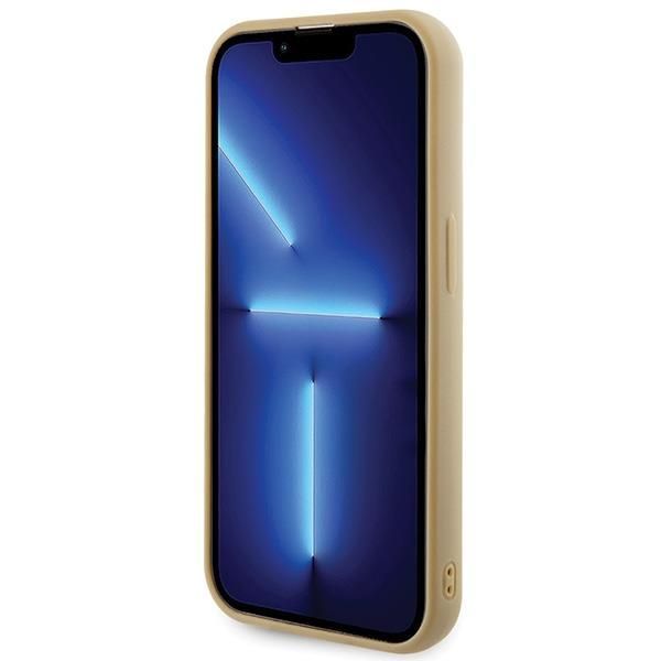 Aizmugurējais vāciņš Guess Guess Disco Metal Script case for iPhone 15 Pro - gold