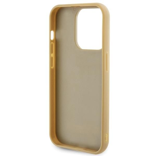 Aizmugurējais vāciņš Guess Guess Disco Metal Script case for iPhone 15 Pro - gold