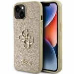Aizmugurējais vāciņš Guess  Guess Glitter Script Big 4G case for iPhone 15 - gold