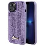 Чехол на заднюю панель Guess  Guess Sequin Script Metal case for iPhone 15 - purple