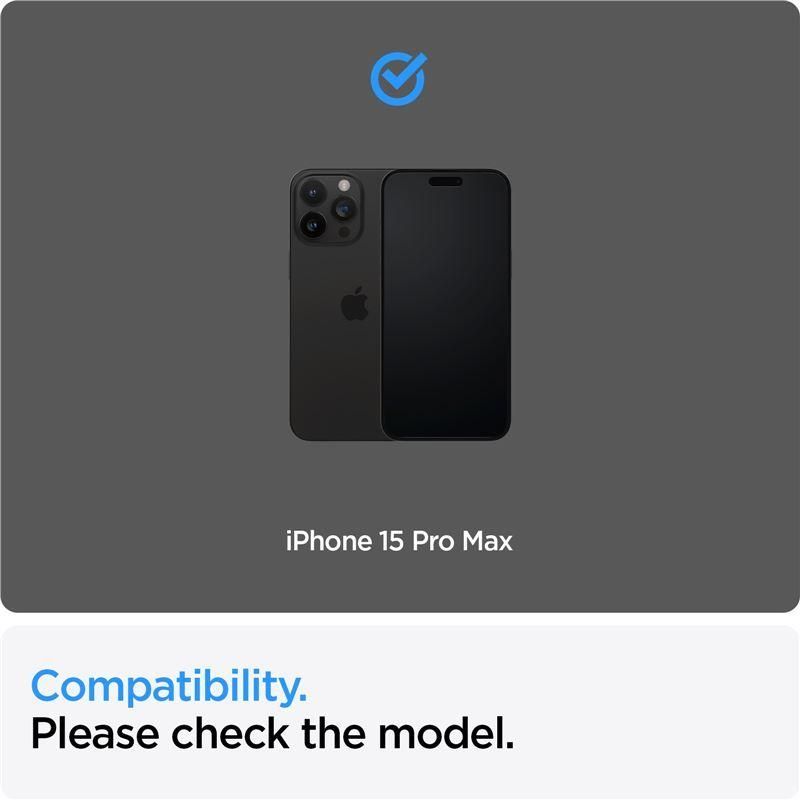 Aizsargstikls Spigen Spigen ALM Glass FC Tempered Glass for iPhone 15 Pro Max - Black 2 pcs.