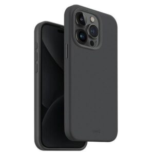 Nugarėlės dėklai UNIQ  Uniq Lino Hue Magclick Charging case for iPhone 15 Pro - gray 