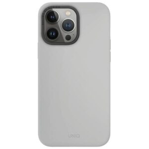 Nugarėlės dėklai UNIQ  Uniq Lino Hue Magclick Charging case for iPhone 15 Pro Max - light gray 