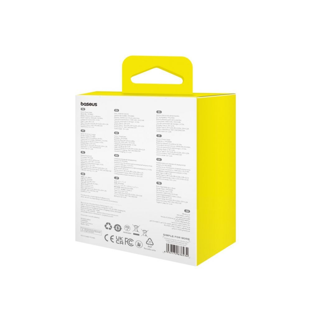 Power bank Baseus Baseus mini power bank 5000mAh 20W + USB-C cable (20V/3A) - blue