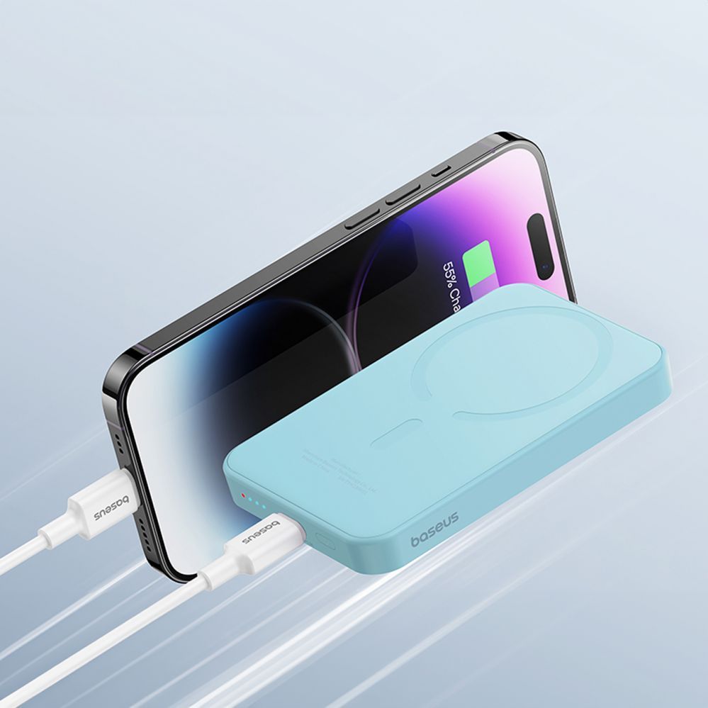 Power bank Baseus Baseus mini power bank 5000mAh 20W + USB-C cable (20V/3A) - blue