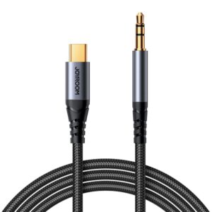 Kabelis Joyroom  Joyroom Audio Transfer Series SY-A07 Mini Jack 3.5mm/USB-C Cable 1.2m - Black 
