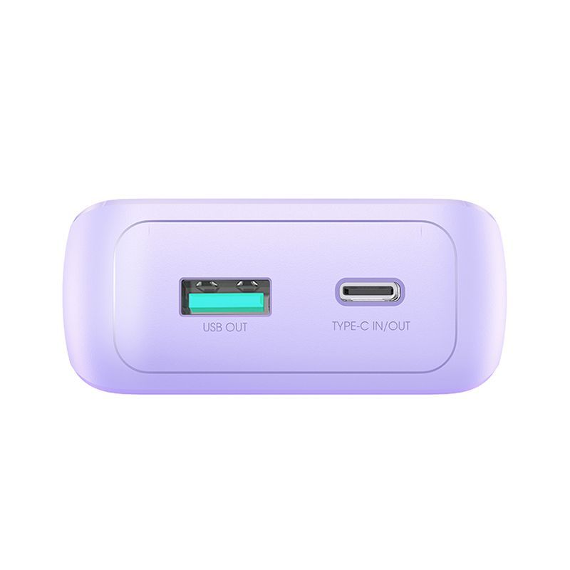 Ārējais akumulators Joyroom Joyroom JR-PBC06 mini power bank with built-in USB-C / Lightning cables 30W 10000mAh - purple