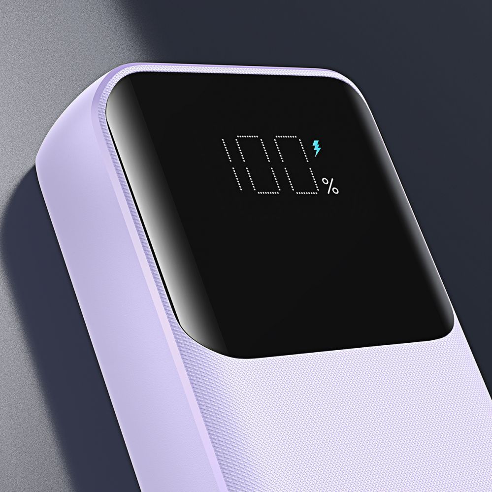 Ārējais akumulators Joyroom Joyroom JR-PBC06 mini power bank with built-in USB-C / Lightning cables 30W 10000mAh - purple