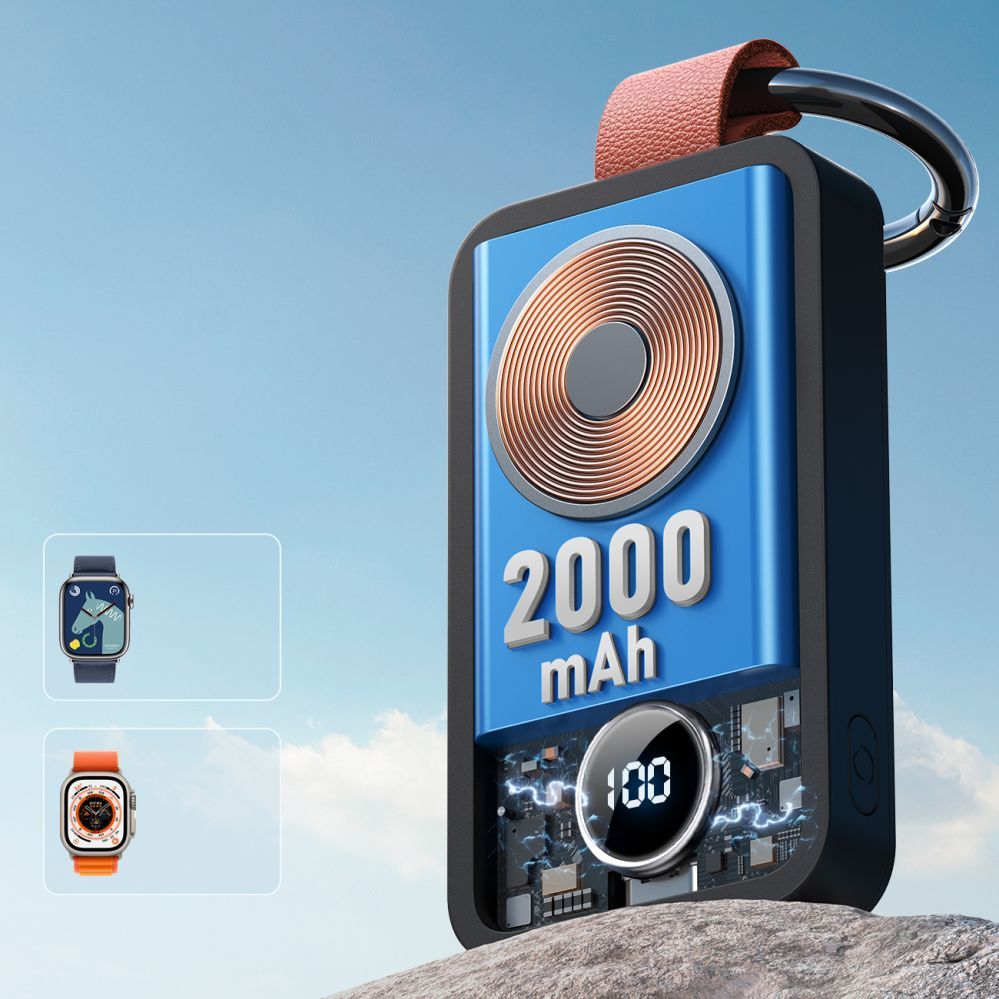 Ārējais akumulators Joyroom Joyroom wireless powerbank 2000mAh 3W for Apple Watch black (JR-WQW01)