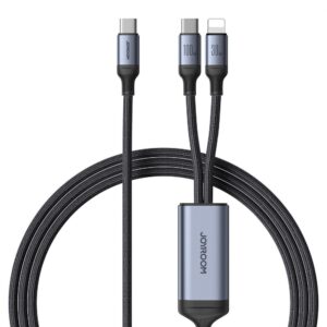 Kabelis Joyroom  Joyroom Speedy Series S-A21 2in1 USB-C - USB-C / Lightning cable 100W 1.5m - black 