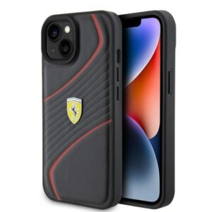 Aizmugurējais vāciņš Ferrari  Ferrari FEHCP15SPTWK iPhone 15 6.1" black/black hardcase Twist Metal Logo