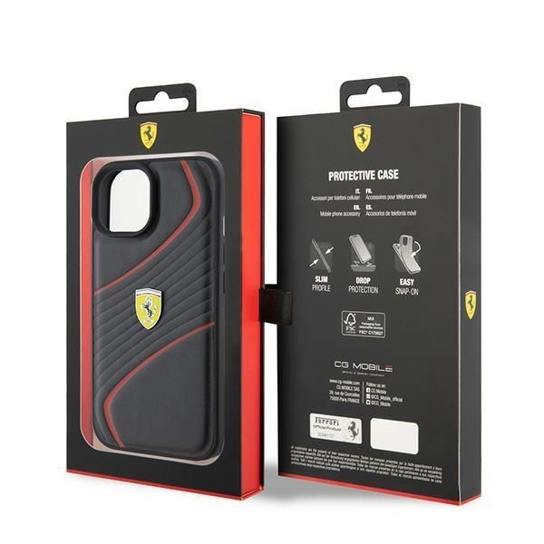 Tagakaaned Ferrari Ferrari FEHCP15SPTWK iPhone 15 6.1" black/black hardcase Twist Metal Logo