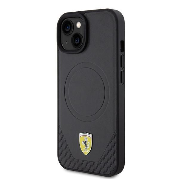 Tagakaaned Ferrari Ferrari FEHMP15SPTEK iPhone 15 6.1" black/black hardcase Carbon Metal Logo MagSafe