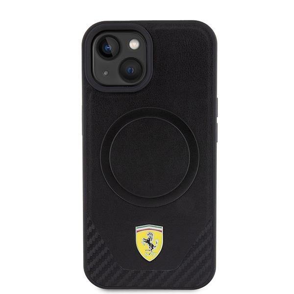 Tagakaaned Ferrari Ferrari FEHMP15SPTEK iPhone 15 6.1" black/black hardcase Carbon Metal Logo MagSafe